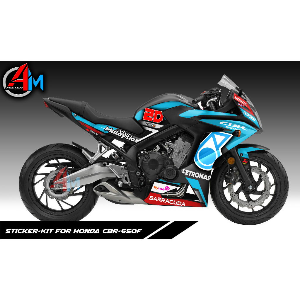 (เลือกสีด้านใน) [เกรด Premium Basic] ชุดสติ๊กเกอร์ Honda CBR650F (PT Racing)