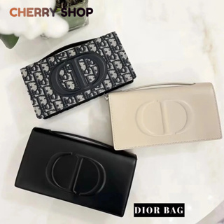 🆕ดิออร์ DIOR CD Signature รูปแบบใหม่ BAG 🍒กระเป๋าถือสตรี/กระเป๋าสะพายไหล่