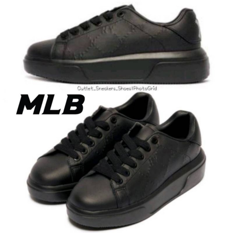 รองเท้า Mlb Chunky Classic Mono Embo New York Yankees Black Unisex [ ของแท้💯 พร้อมส่งฟรี ]
