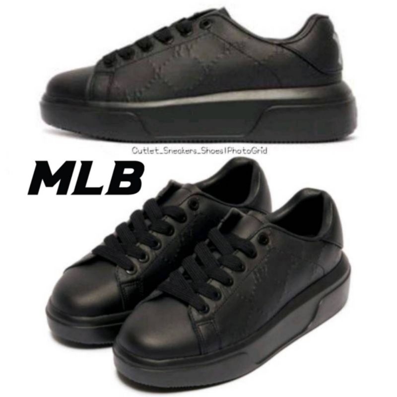 รองเท้า Mlb Chunky Classic Mono Embo New York Yankees Black Unisex [ ของแท้ พร้อมส่งฟรี ]