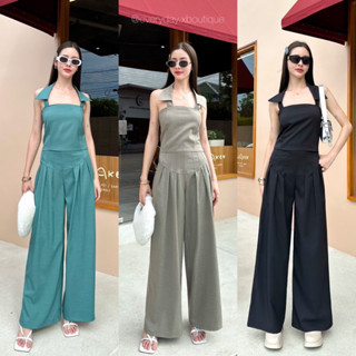 𝐍𝐞𝐰 𝐀𝐫𝐫𝐢𝐯𝐚𝐥📸📍(450฿ฟรีส่ง) มาใหม่เอาใจเหล่าตัวแม่ เซตเสื้อคล้องคอแต่งปก มีซิปและสม็อคหลังมาพร้อมกางเกงทรงปลายบาน onseason