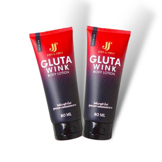 โลชั่นน้ำนม กลูต้าวิงค์ John &amp; First Gluta Wink body Lotion รอยเเตกลาย โลชั่น กลูต้าวิงค์ 80กรัม