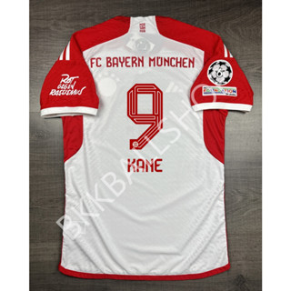 [Player] - เสื้อฟุตบอล Bayern Munich Home บาเยิร์น มิวนิค เหย้า 2023/24 เกรดนักเตะ อาร์ม UCL 9 KANE 25 MULLER 42 MUSIALA