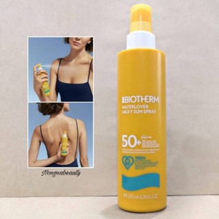 BIOTHERM Waterlover Milky Sun Spray SPF 50+ 200 ml. ครีมกันแดดแบบสเปรย์น้ำนม กันน้ำ กันเหงื่อและทราย