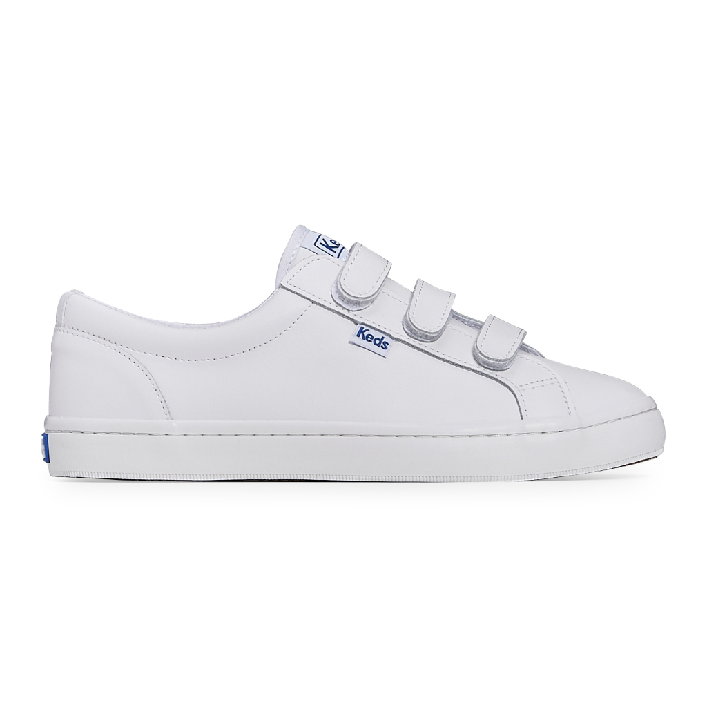 KEDS รองเท้าผ้าใบหนัง แบบสวม รุ่น TIEBREAK LEATHER สีขาว ( WH57616 )