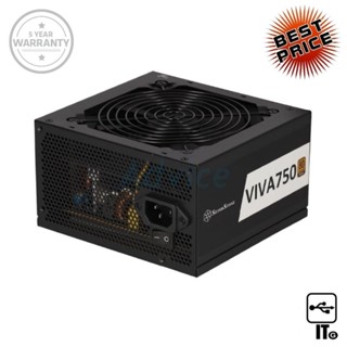 POWER SUPPLY (80+ BRONZE) 750W SILVERSTONE VIVA 750 ประกัน 5Y พาวเวอร์ซัพพลาย อุปกรณ์จ่ายไฟ