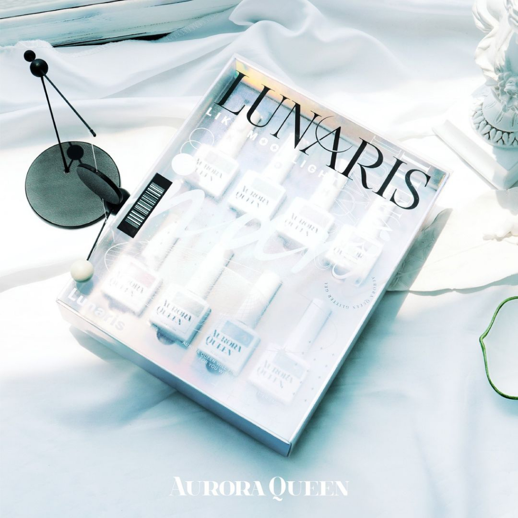 สีทาเล็บเจลกลิตเตอร์ ของแท้จากเกาหลี  LUNARIS Collection by Aurora Queen DGEL KOREA
