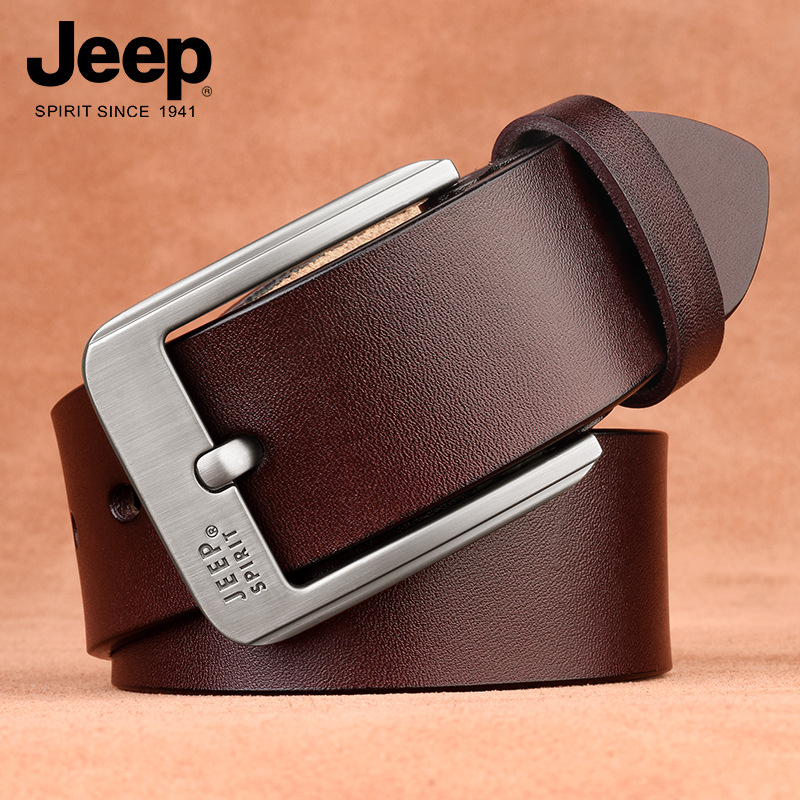 เข็มขัดผู้ชายหนังวัวแท้ Jeep Spirit มีให้เลือกทั้งสีดำและสีกาแฟ หนังสวยทนทาน
