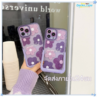 🎈จัดส่งภายใน24ชม🎈เคส for iPhone 11 14 Pro Max Case for iPhone 12 13 ป้องกันการตก การป้องกัน ดอกไม้ พร้อมขาตั้ง