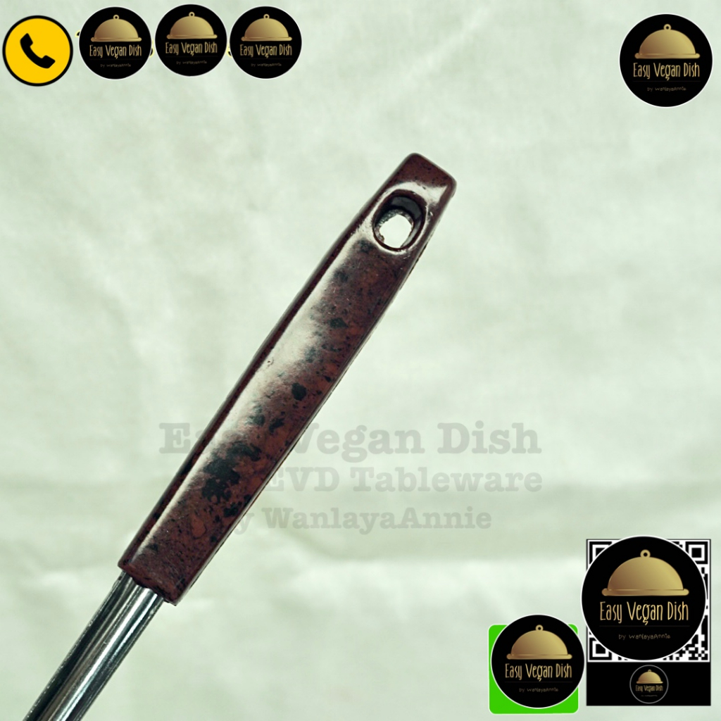 กระบวยตักน้ำซุป มีปากเท กระบวยสุกี้ ด้ามสีน้ำตาล สเตนเลส ที่ตักซอส ที่ตักน้ำจิ้ม กระบวยตักน้ำจิ้ม - รูปที่ 4