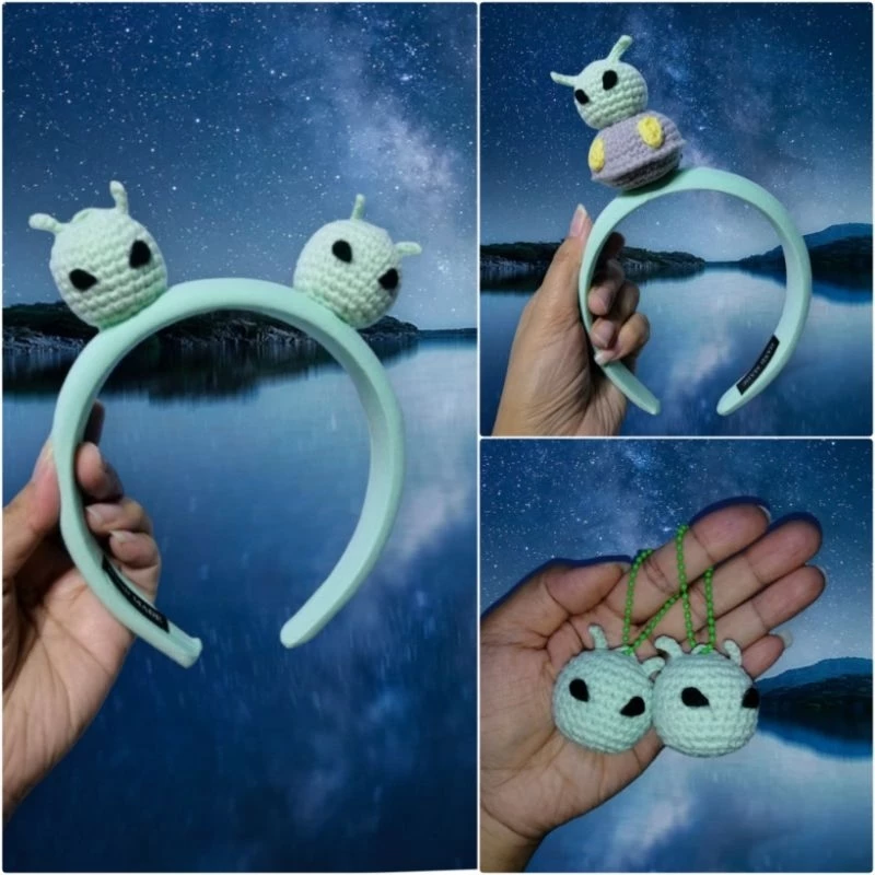 👽ที่คาดผม 3D, พวงกุญแจ ลาย alien ufo เอเลี่ยน👽 ลายน่ารัก ตุ๊กตาสไตล์เกาหลี เเฟชั่นเกาหลี