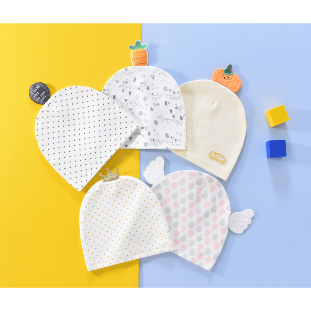 (แรกเกิด-6เดือน) หมวกคลุมศรีษะ หมวกเด็กเล็ก HatBaby - HBB36