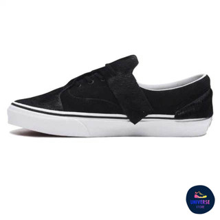 [ของแท้ ส่งฟรี จากไทย] VANS ERA ORIGAMI - (CALF HAIR) BLACK/SNOW WHITE