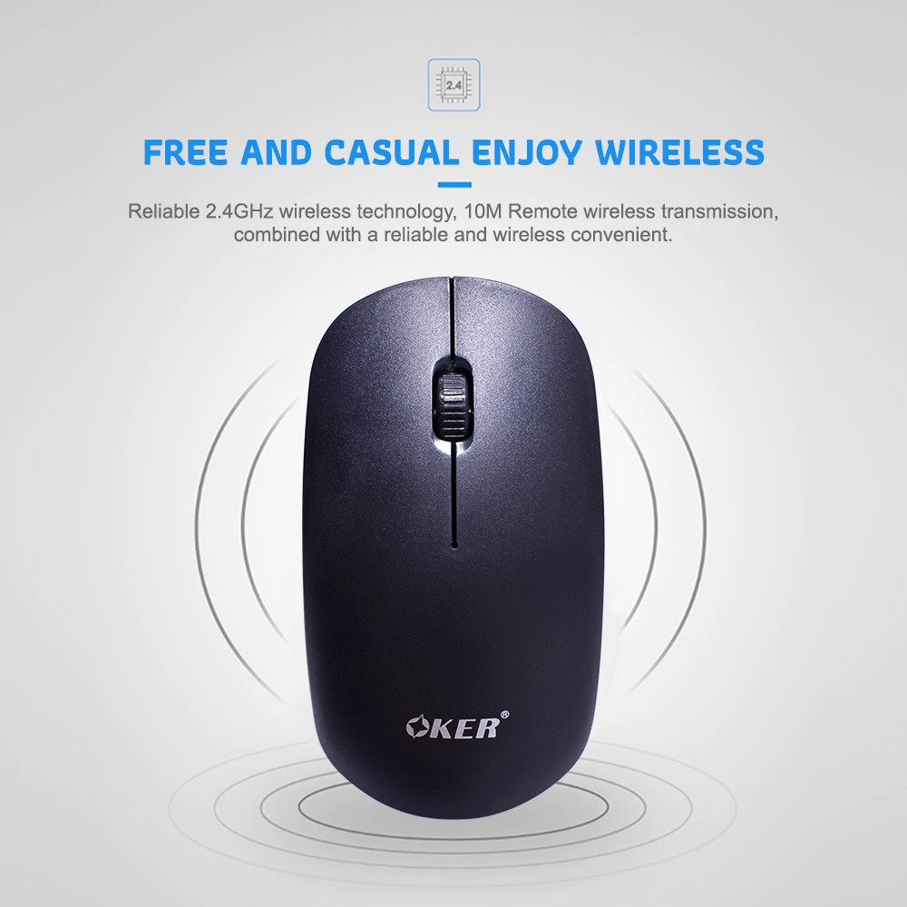 ✅แท้100% OKER K913 KEYBOARD MOUSE WIRELESS DESKTOP คีย์บอร์ด เมาส์ ไร้สาย ดีไซน์เรียบง่าย พิมพ์เร็ว มาตรฐาน 913