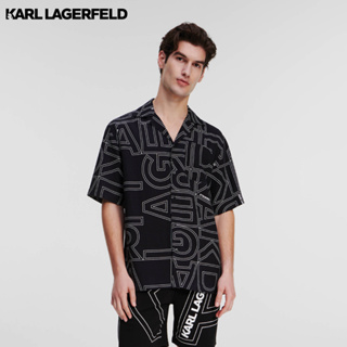 Karl Lagerfeld - ALL-OVER KARL LOGO SHIRT 235M1601 เสื้อเชิ้ต
