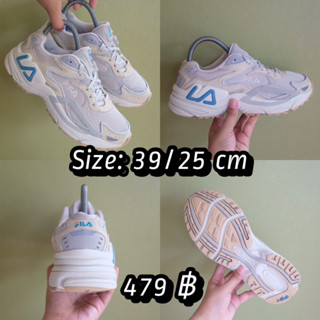 Fila 👟 Size : 39 รองเท้ามือสอง ของแท้ 💯 งานคัด งานสวย สภาพดี