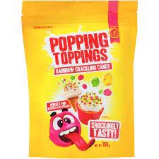 Popping Topping Rainbow Crackling Candy น้ำหนัก 150 กรัม BBF.23/11/23