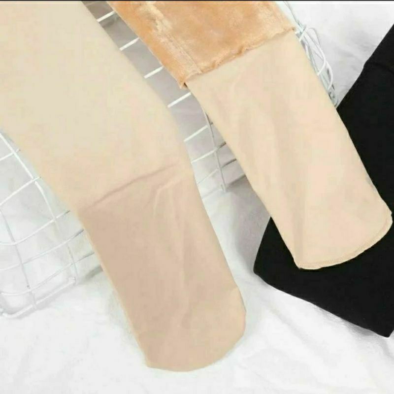 ถุงน่องกันหนาว หนา 300D ติดลบ -5 ถึง 15 องศา 🔔ยืดหยุ่นดีมาก🔔 เลกกิ้งกันหนาว ถุงน่องบุขน wool - รูปที่ 3