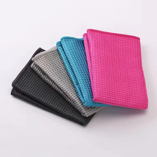 ผ้าเช็ดกระจก Microfiber Waffle Weave วัฟเฟิล วีฟ สำหรับเช็ดทำความสะอาดกระจก ไม่ทิ้งรอยหรือขนผ้า
