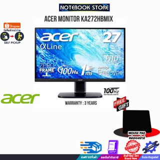 [รับเพิ่ม! แผ่นรองเม้าส์]ACER MONITOR KA272Hbmix/ประกัน3 Y