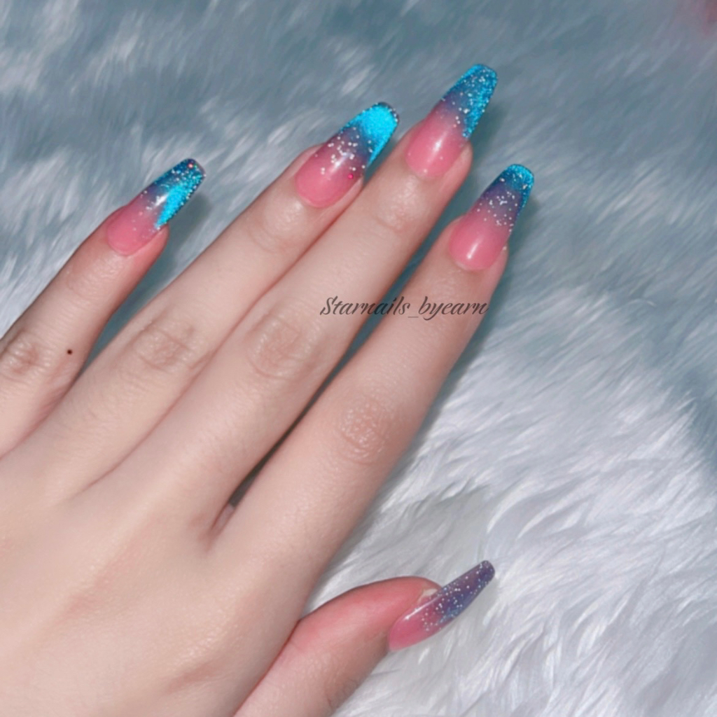เล็บเจลสำเร็จรูปสีชมพูไซรัปปลายลูกแก้วแคทอายสีเจลคุณภาพดีA43