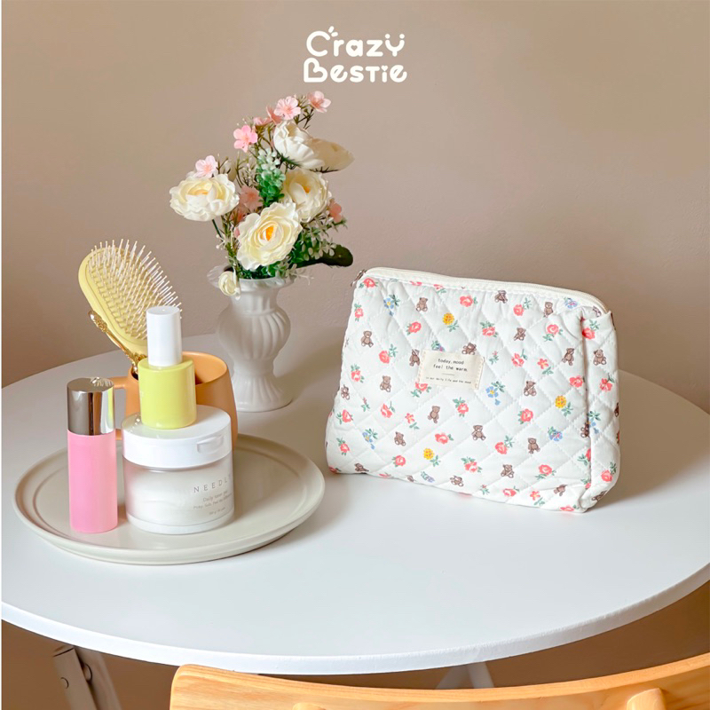 Crazy Bestie กระเป๋าผ้าใส่เครื่องสำอางใบใหญ่ (CB04) ราคา ถูกที่สุด ดีลบีเคเค แกลเลอรีภาพที่ 6