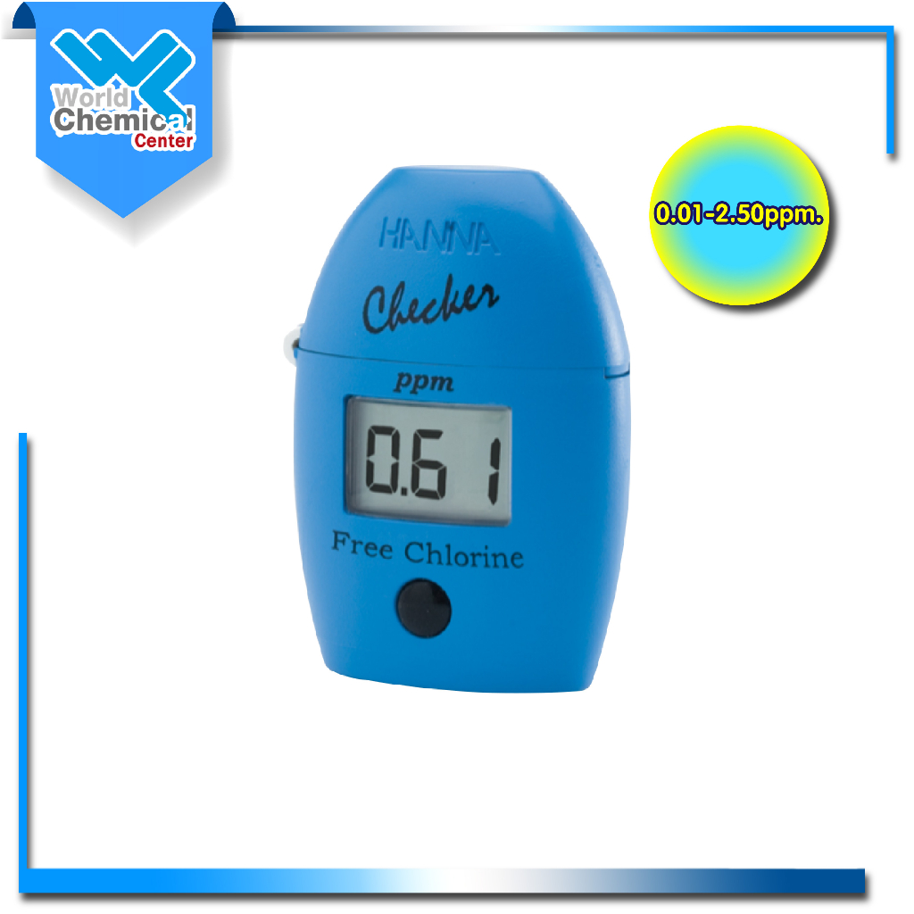 ชุดวัดค่าคลอรีน ในน้ำ Chlorine checker 0.01-2.50 PPM.,HANNA HI701 Free Chlorine