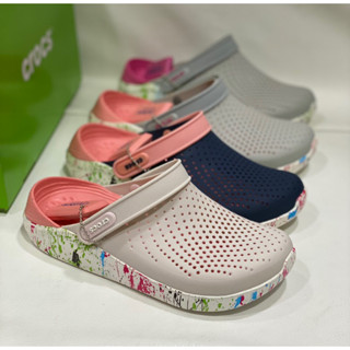 รองเท้า crocs LiteRedeสีแดงชมพูสินค้าขายดีคุณภาพดี สี่ตรงปก