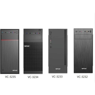 VENUZ ATX Computer Case VC3225 /3232 /3233 /3234 /3235 - Black  สินค้ารับประกัน 1 ปี