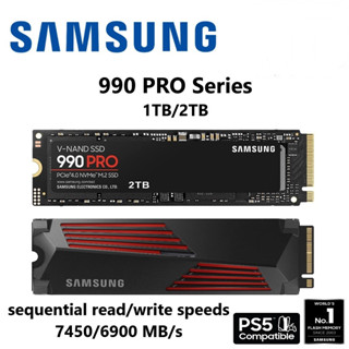 1TB / 2TB SSD (เอสเอสดี) SAMSUNG 990 PRO WITH HEATSINK - PCIe 4x4/NVMe M.2 2280 ประกัน 5 ปี