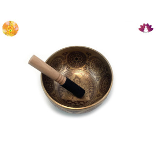 ขันทิเบตแฮนด์เมด ขนาด19.2ซม. น้ำหนัก1058กรัม ชามทำสมาธิแฮนด์เมด Tibetan Handmade Singing Bowl