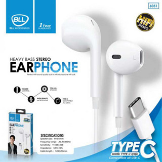 BLL หูฟัง Earbud ขั้วสาย Type-C รุ่น BLL6051 ( White )