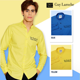 Guy Laroche เสื้อเชิ้ตคอจีน สีพื้น รุ่นขายดี (DAC6201P2)