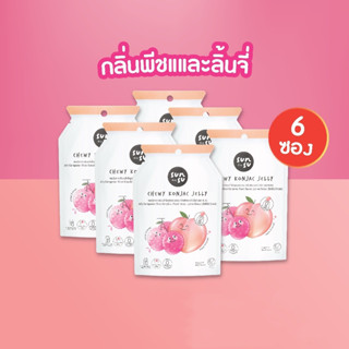 ขนมเยลลี่ รสพีช &amp; ลิ้นจี่ หอมอร่อย เจลลี่บุก 0 แคล มีแพ๊ค3ซองและ6ซอง  SUNSU (สินค้านี้ไม่สามารถสั่งรวมกับสินค้าอื่นได้)