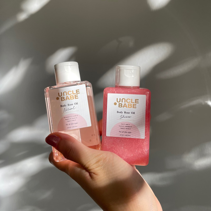 ออยล์ชมพูทาตัว ผิวเงาโกลวเล่นแสง✨Body rose oil, Shimmer rose oil