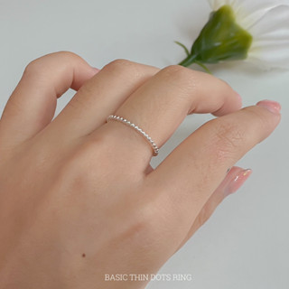 SissyJewelry // แหวนเงินแท้ รุ่น Basic Thin dots ring