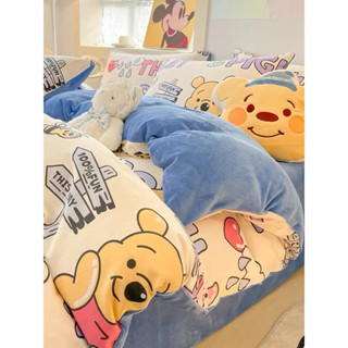 Cute cartoon childrens bed four-piece winter and summer season quilt cover sheet