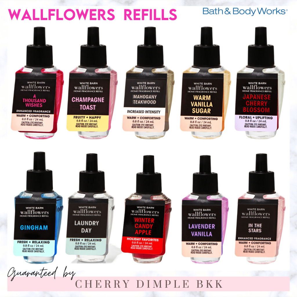[กดในไลฟ์ตอนเที่ยงลด50%]Bath & Body Works WALLFLOWERS 24ml Wallflower Fragrance Refill น้ำหอมเสียบปล