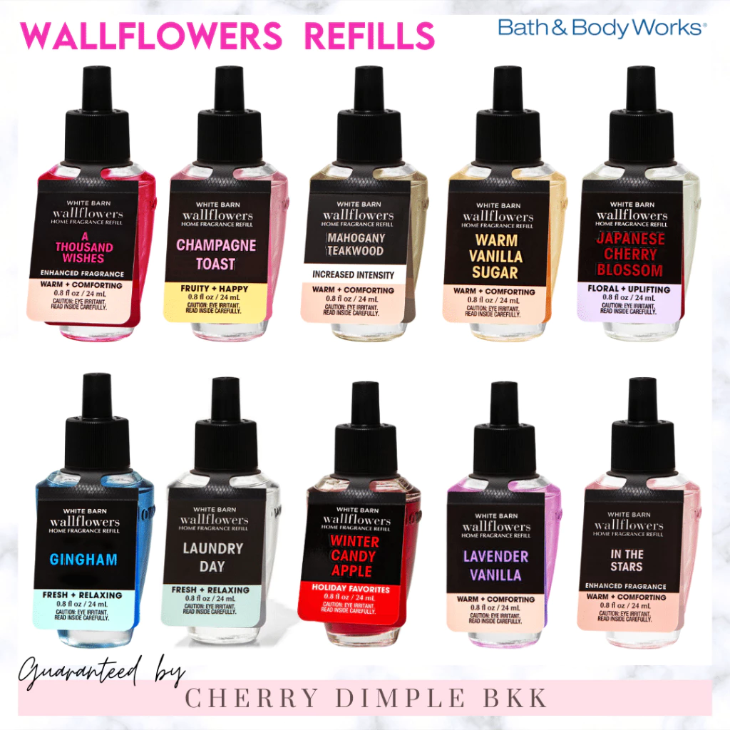 [กดในไลฟ์ตอนเที่ยงลด50%]Bath & Body Works WALLFLOWERS 24ml Wallflower Fragrance Refill น้ำหอมเสียบปลั๊ก น้ำหอมปลั๊ก