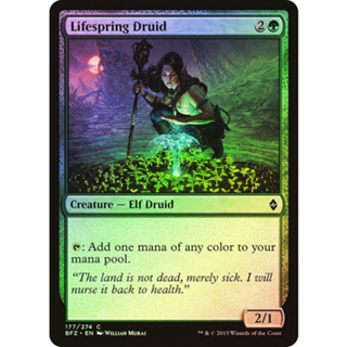 [MTG] Lifespring Druid [BFZ] [GREEN] [COMMON] [FOIL] [ENG] (การ์ดเมจิค / Magic the Gathering)