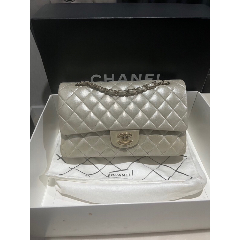 Chanel Classic10” Goatskin Gold  Double Flap bag
