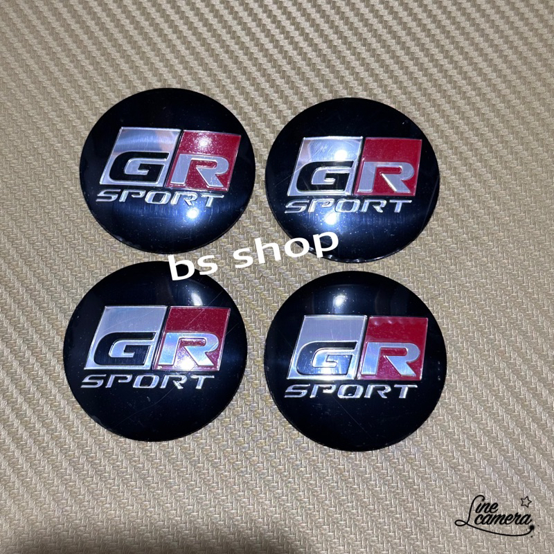 สติ๊กเกอร์* GR sport ติดดุมล้อ Toyota งานอลูบาง โลโก้ฝาครอบล้อ โลโก้ติดดุมล้อ ขนาด 5.6 cm (ราคาต่อชุด มี 4 ชิ้น