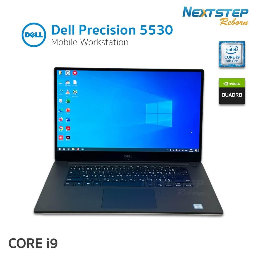 Notebook Dell Precision 5530 Workstation Core i9-8950HK Ram 16GB M.2 512GB Nvidia Quadro P2000 จอ 15