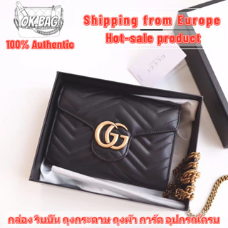 👜กุชชี่ GUCCI GG Marmont Mini Bag กระเป๋า สุภาพสตรี/กระเป๋าสะพายไหล่