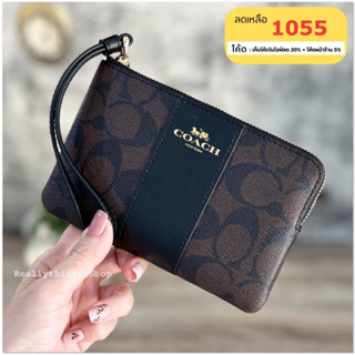 {แท้💯%📮พร้อมส่ง+ส่งฟรี} กระเป๋าคล้องมือ C O A C H ไซส์ S • Small Wristlet