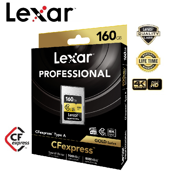 Lexar 160GB Professional CFexpress Type-A (Gold)