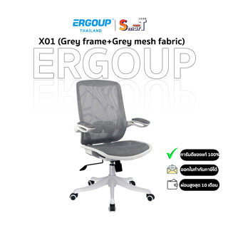 ERGOUP - X01 (Grey frame+Grey mesh fabric) ประกันศูนย์ไทย 3 ปี