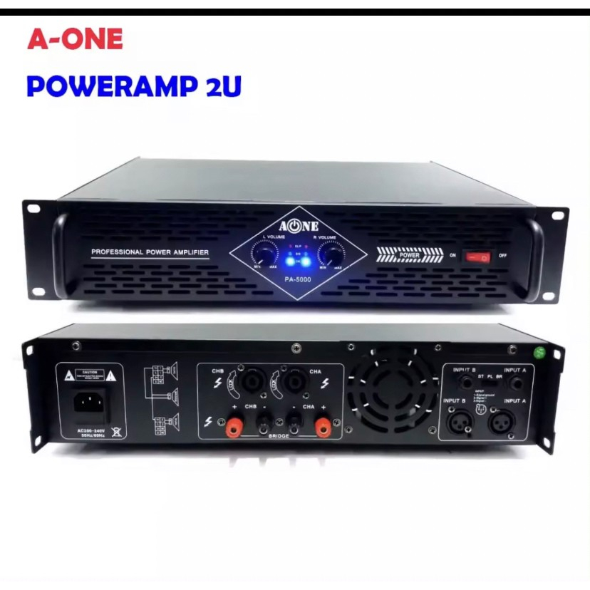 A-ONE เพาเวอร์แอมป์ เครื่องเสียง Power amplifier 5000W PMPO รุ่น K-5000/PA-5000