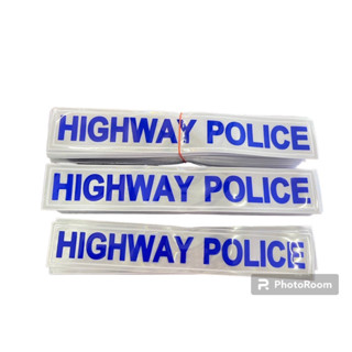 อาร์ม HIGWAY POLICE แบบตีนตุ๊กแก 2 ด้าน ด้านแข็งและด้านนิ่ม และแบบด้านเดียว