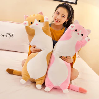 ตุ๊กตาหมอนข้างน้องแมวน้อย 55CM 70CM 90CM 110CM ผ้านุ่มน่ากอดสุดๆ เขียนการ์ดอวยพรได้